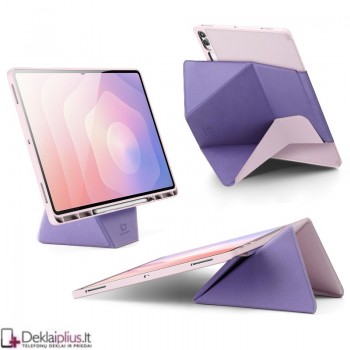 Dux Ducis Vers Series dėklas turintis 4 padėčių stovą - rausvas (Samsung Tab S8 Ultra /Tab S9 Ultra (x910-x916/Tab S10 Ultra SM-X920-X926B/S11 Ultra 14.6 (X930/X936/X920)